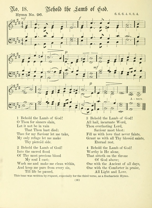 Hymn Tunes: being further contributions to the hymnody of the church page 22
