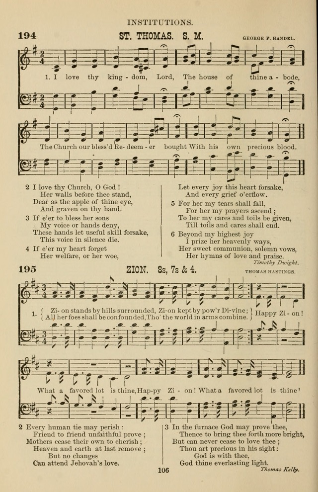 Hymn and Tune Book of the Methodist Episcopal Church, South (Round Note Ed.) page 106