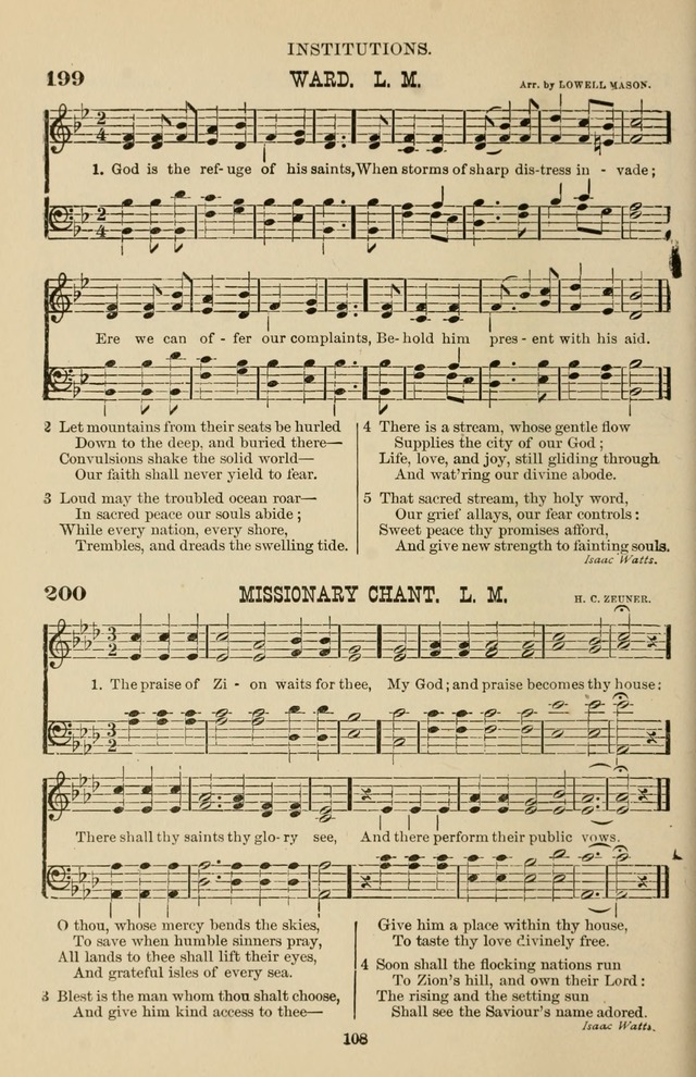 Hymn and Tune Book of the Methodist Episcopal Church, South (Round Note Ed.) page 108