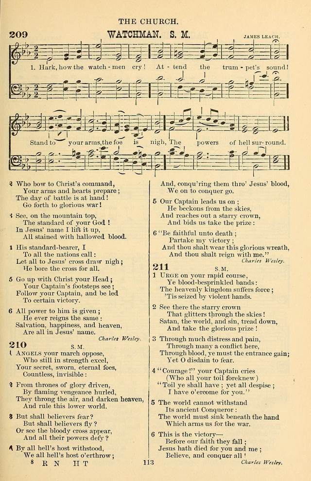 Hymn and Tune Book of the Methodist Episcopal Church, South (Round Note Ed.) page 113