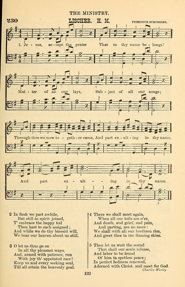 Hymn and Tune Book of the Methodist Episcopal Church, South (Round Note Ed.) page 123