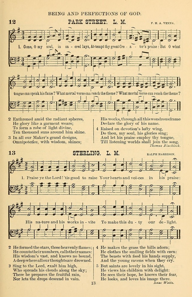 Hymn and Tune Book of the Methodist Episcopal Church, South (Round Note Ed.) page 13