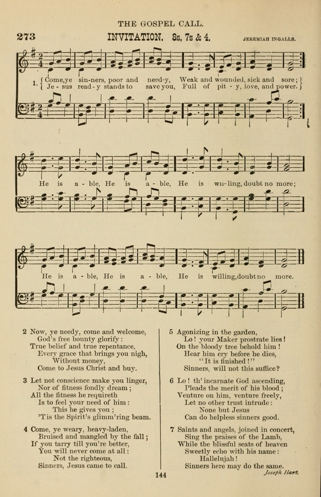 Hymn and Tune Book of the Methodist Episcopal Church, South (Round Note Ed.) page 144