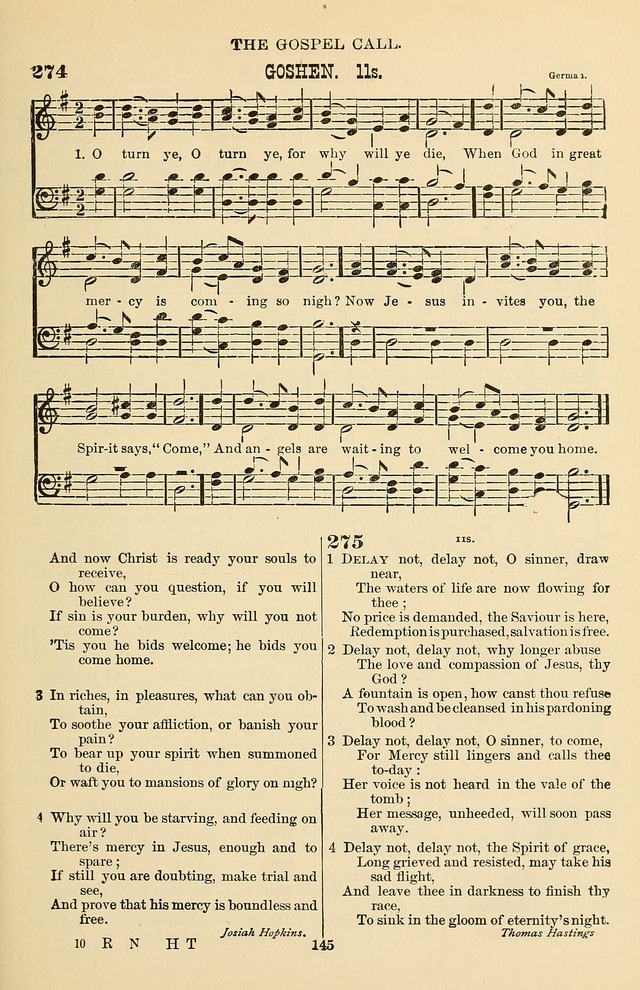 Hymn and Tune Book of the Methodist Episcopal Church, South (Round Note Ed.) page 145