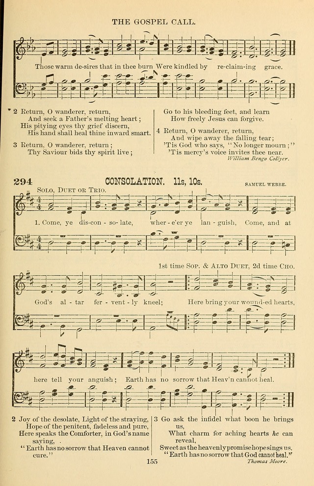Hymn and Tune Book of the Methodist Episcopal Church, South (Round Note Ed.) page 155