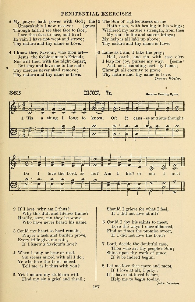 Hymn and Tune Book of the Methodist Episcopal Church, South (Round Note Ed.) page 187