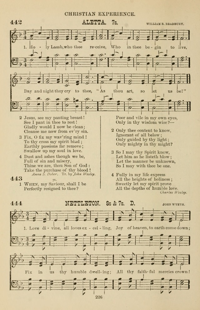 Hymn and Tune Book of the Methodist Episcopal Church, South (Round Note Ed.) page 226