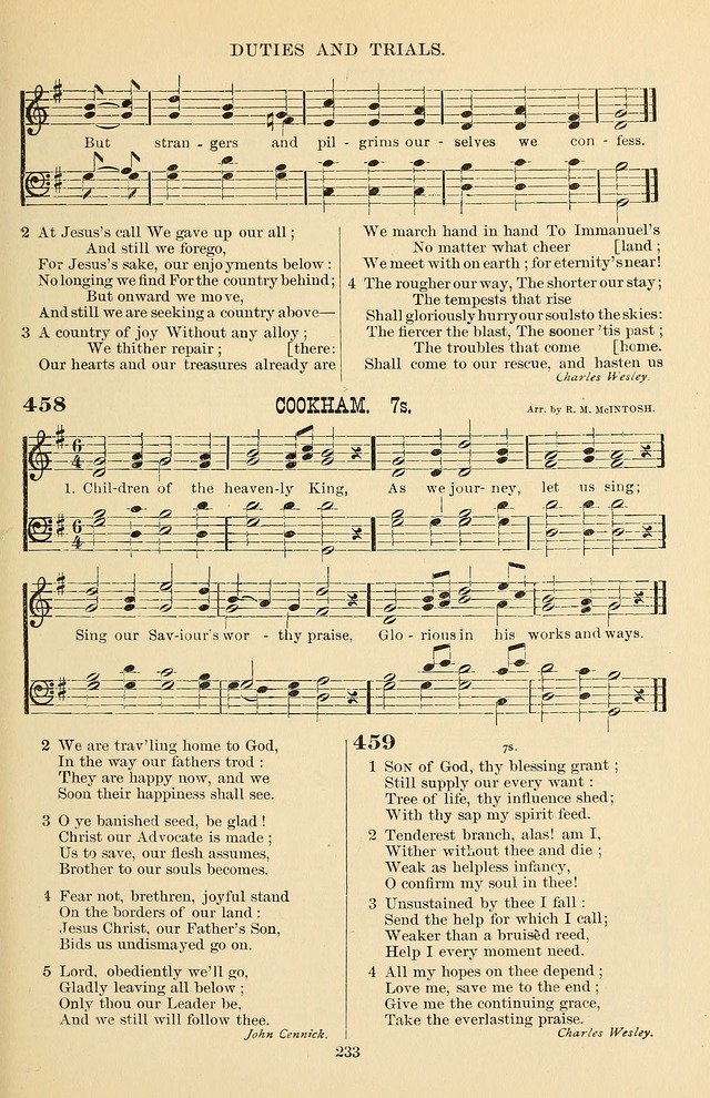 Hymn and Tune Book of the Methodist Episcopal Church, South (Round Note Ed.) page 233