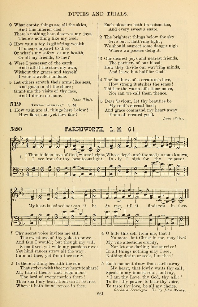 Hymn and Tune Book of the Methodist Episcopal Church, South (Round Note Ed.) page 261