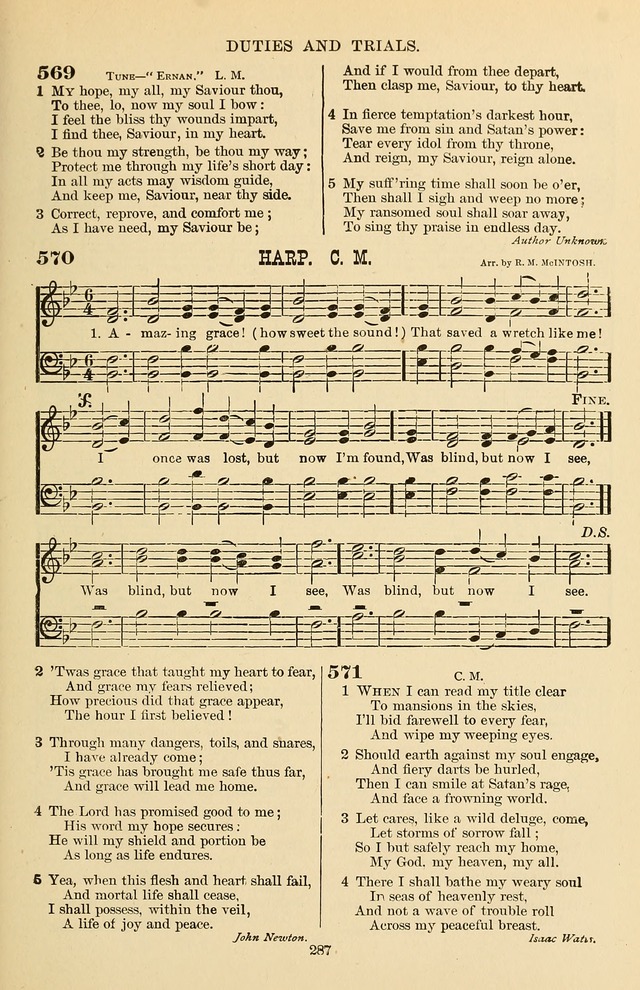 Hymn and Tune Book of the Methodist Episcopal Church, South (Round Note Ed.) page 287