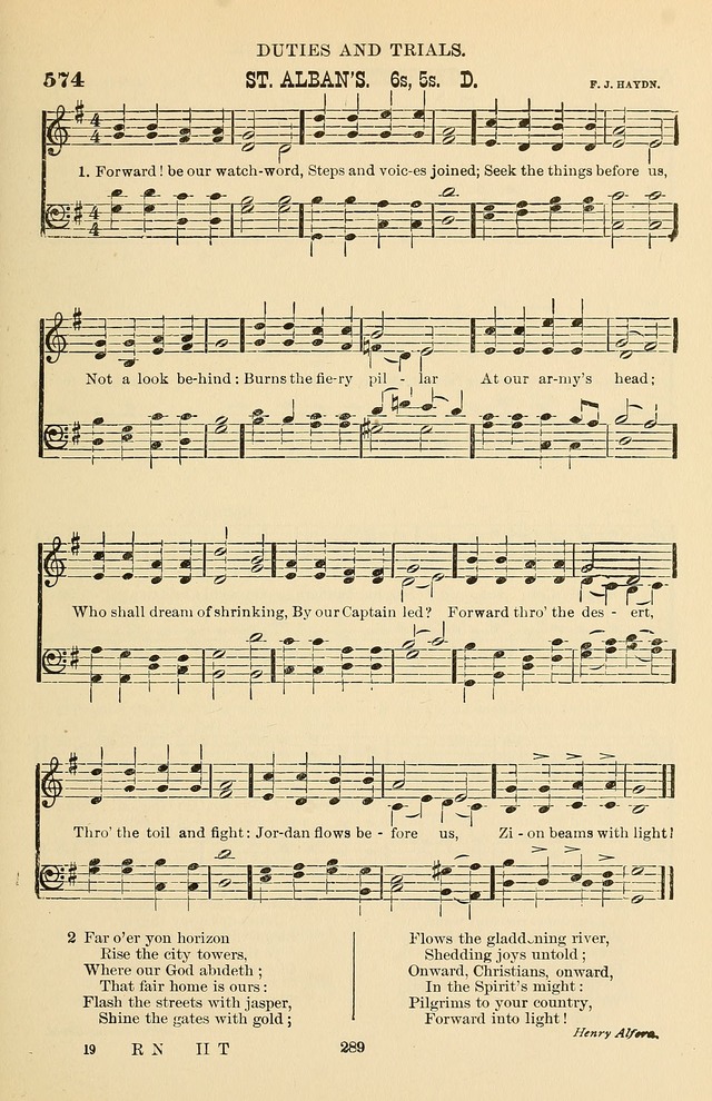 Hymn and Tune Book of the Methodist Episcopal Church, South (Round Note Ed.) page 289
