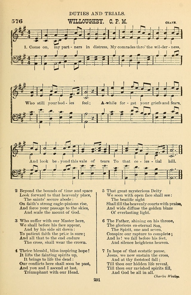 Hymn and Tune Book of the Methodist Episcopal Church, South (Round Note Ed.) page 291