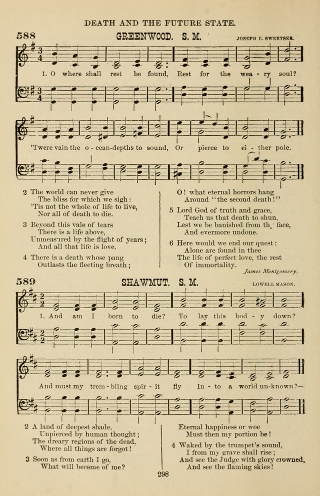 Hymn and Tune Book of the Methodist Episcopal Church, South (Round Note Ed.) page 298