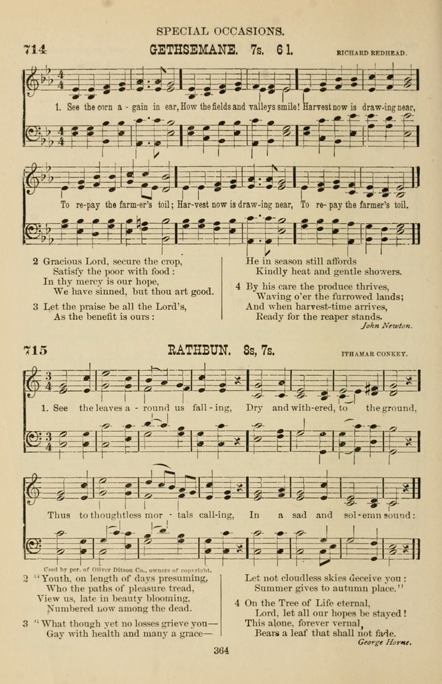 Hymn and Tune Book of the Methodist Episcopal Church, South (Round Note Ed.) page 364