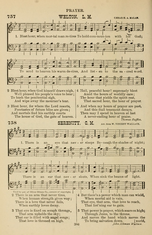 Hymn and Tune Book of the Methodist Episcopal Church, South (Round Note Ed.) page 386