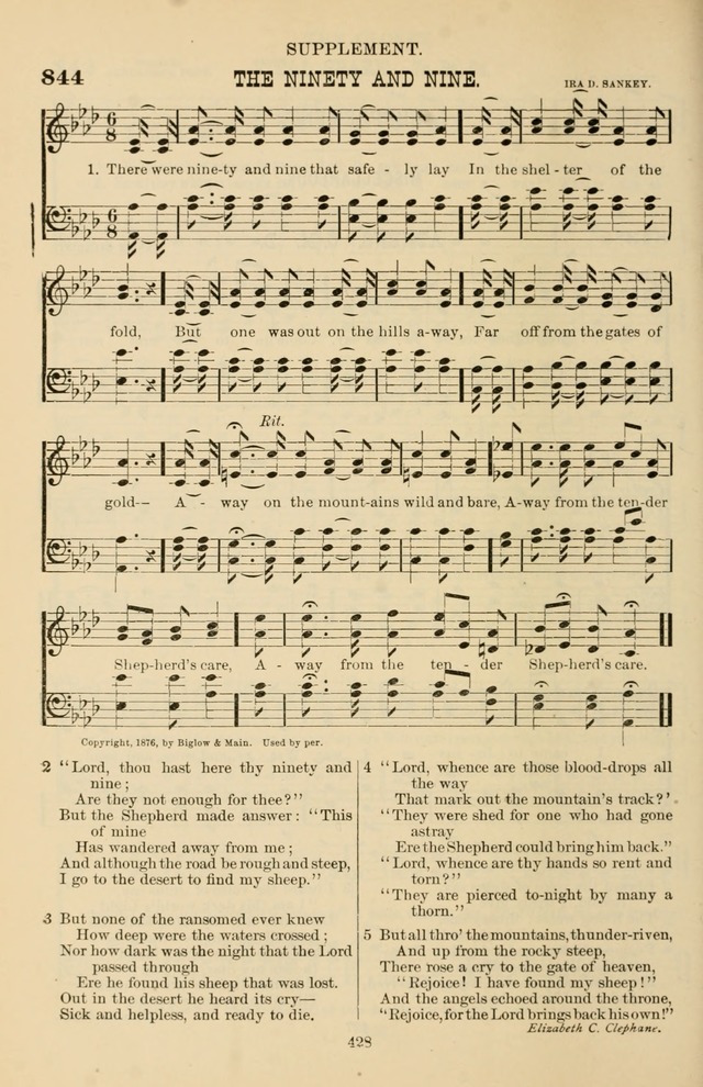 Hymn and Tune Book of the Methodist Episcopal Church, South (Round Note Ed.) page 428