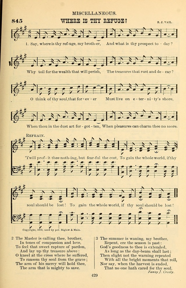 Hymn and Tune Book of the Methodist Episcopal Church, South (Round Note Ed.) page 429