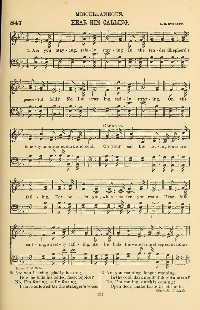 Hymn and Tune Book of the Methodist Episcopal Church, South (Round Note Ed.) page 431