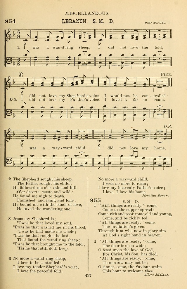 Hymn and Tune Book of the Methodist Episcopal Church, South (Round Note Ed.) page 437