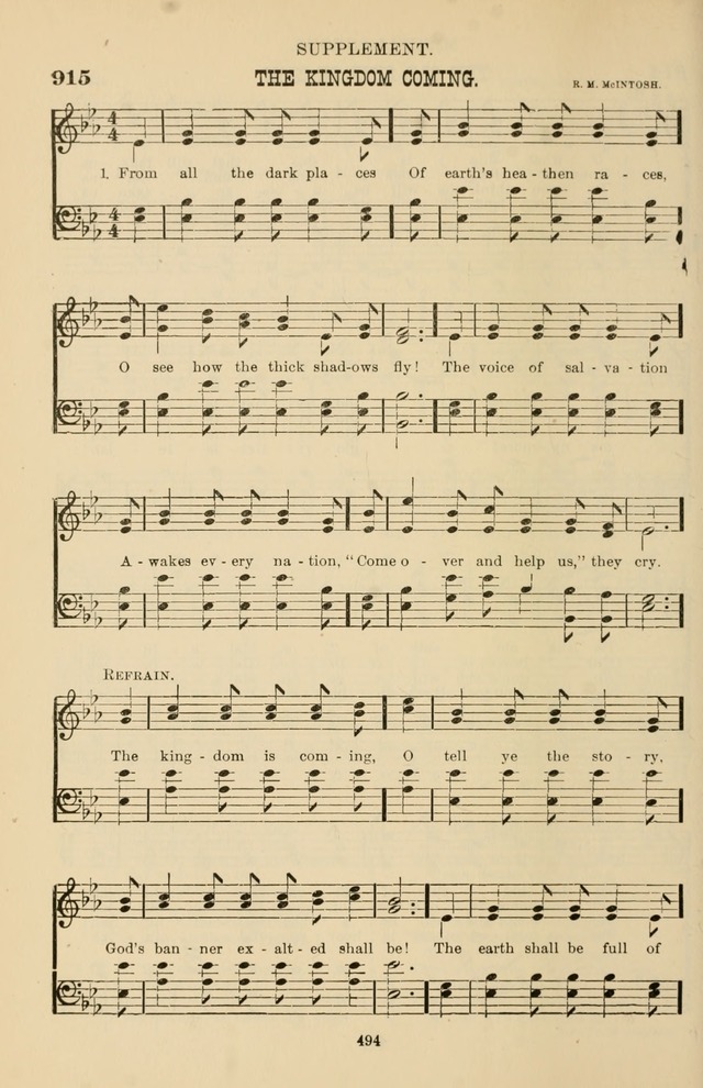 Hymn and Tune Book of the Methodist Episcopal Church, South (Round Note Ed.) page 494