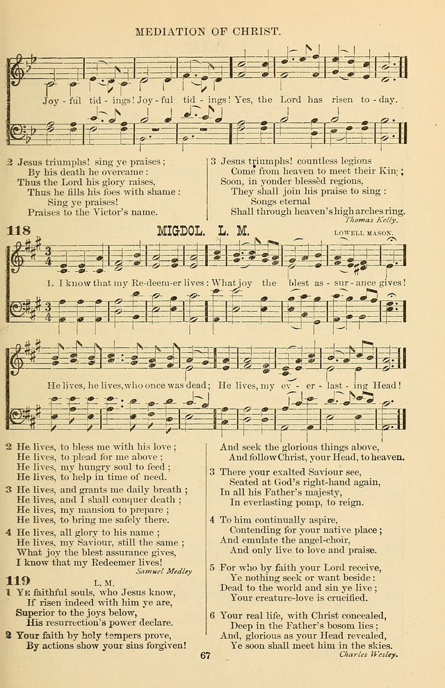 Hymn and Tune Book of the Methodist Episcopal Church, South (Round Note Ed.) page 67