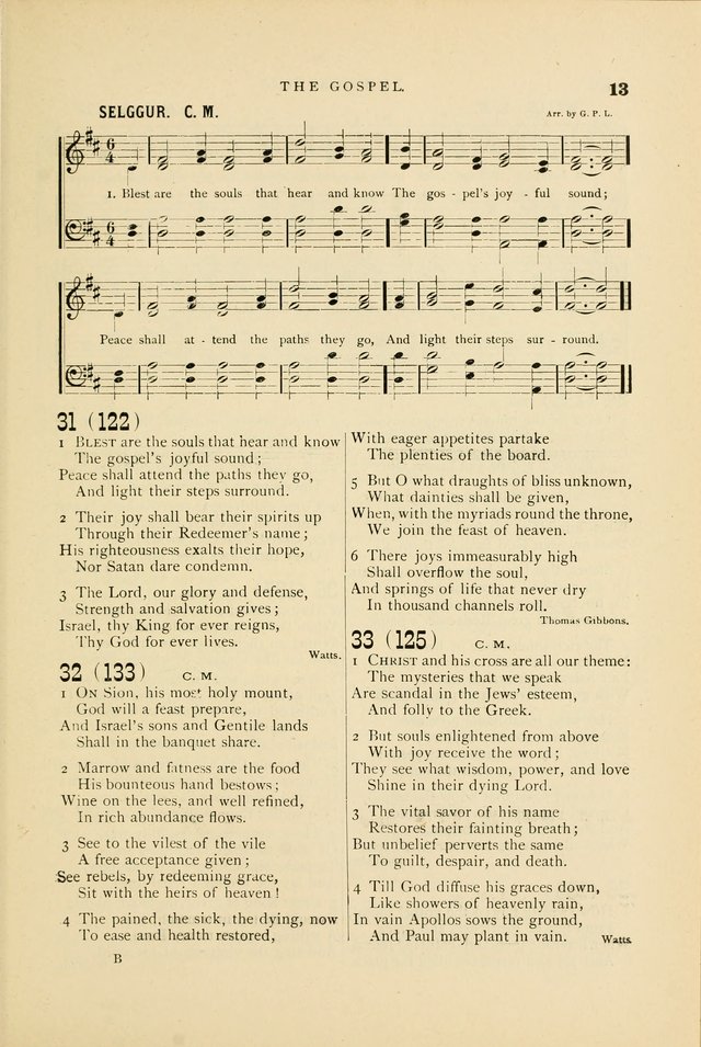 Hymn and Tune Book for Use in Old School or Primitive Baptist Churches page 13