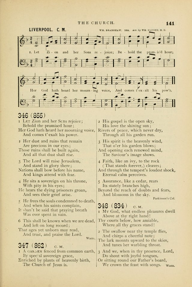 Hymn and Tune Book for Use in Old School or Primitive Baptist Churches page 141