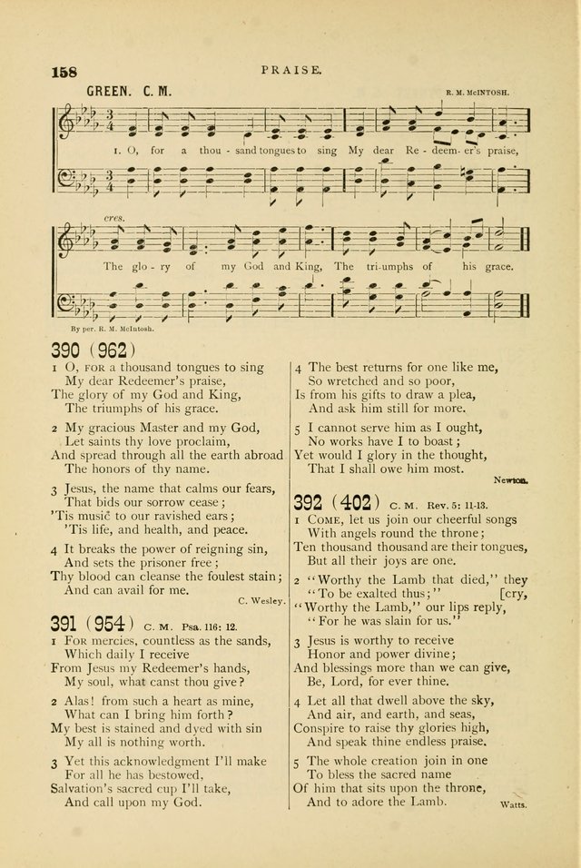 Hymn and Tune Book for Use in Old School or Primitive Baptist Churches page 158