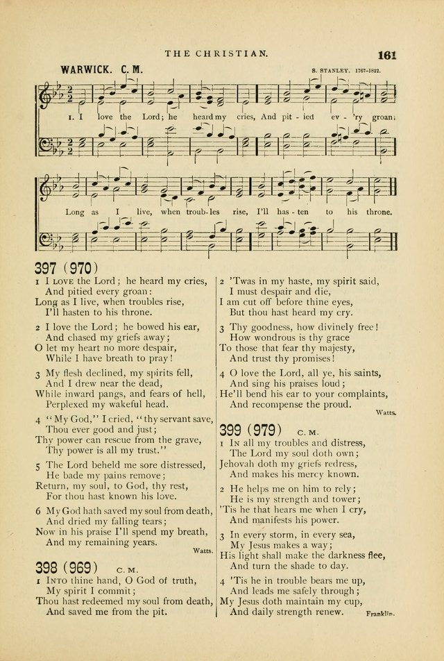 Hymn and Tune Book for Use in Old School or Primitive Baptist Churches page 161