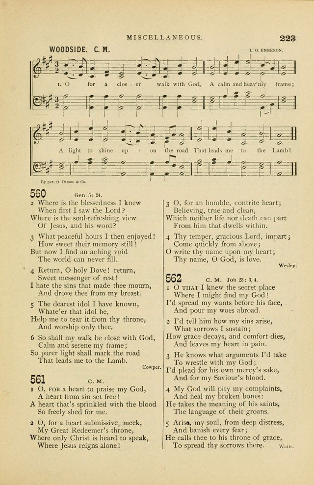 Hymn and Tune Book for Use in Old School or Primitive Baptist Churches page 223