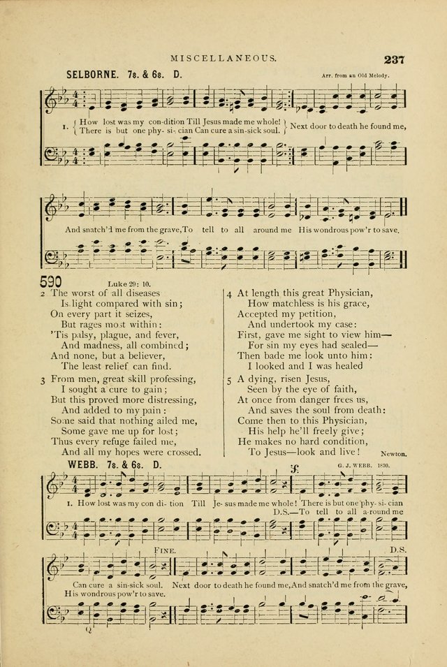 Hymn and Tune Book for Use in Old School or Primitive Baptist Churches page 237