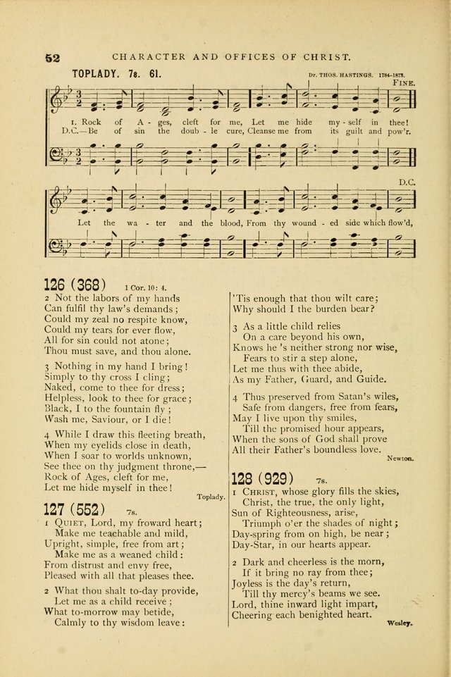 Hymn and Tune Book for Use in Old School or Primitive Baptist Churches page 52