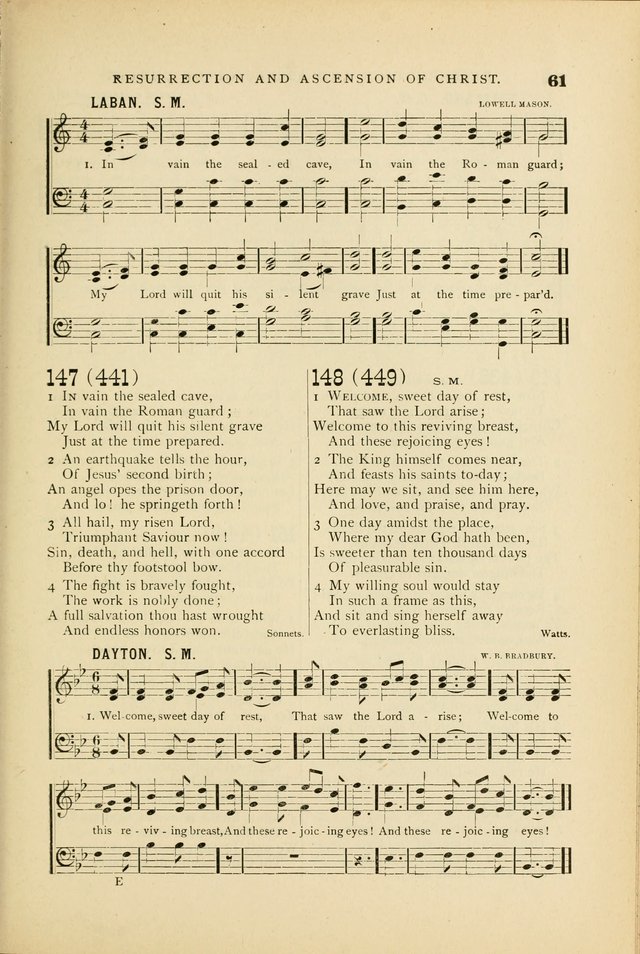 Hymn and Tune Book for Use in Old School or Primitive Baptist Churches page 61