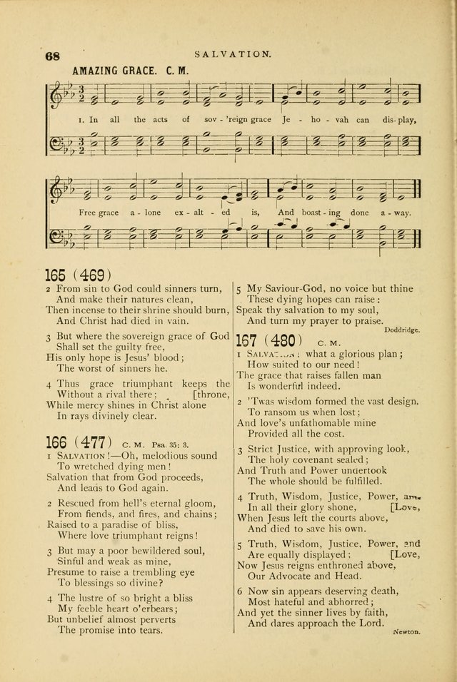 Hymn and Tune Book for Use in Old School or Primitive Baptist Churches page 68