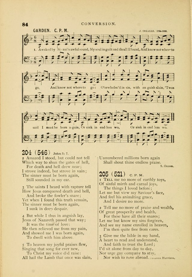 Hymn and Tune Book for Use in Old School or Primitive Baptist Churches page 84