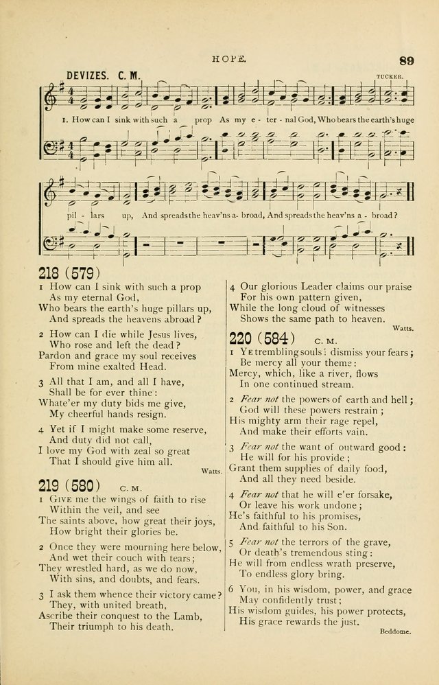 Hymn and Tune Book for Use in Old School or Primitive Baptist Churches page 89