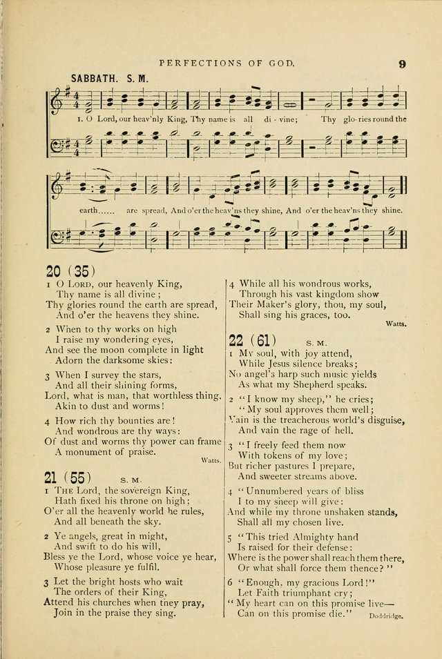 Hymn and Tune Book for Use in Old School or Primitive Baptist Churches page 9
