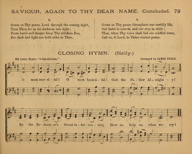 The Hymnary with Tunes: a collection of music for Sunday schools page 73