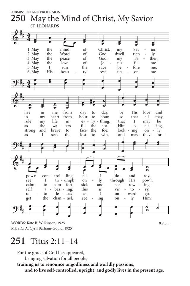 Hymns to the Living God page 201