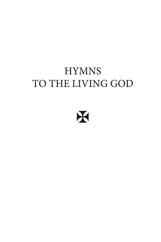 Hymns to the Living God page i