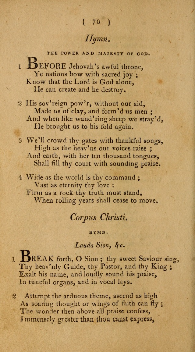Hymns, for the Use of the Catholic Church in the United States of America (New ed.) page 70