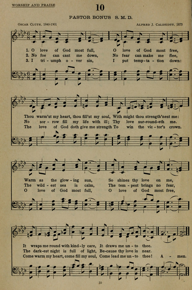 Hymns of the United Church page 10