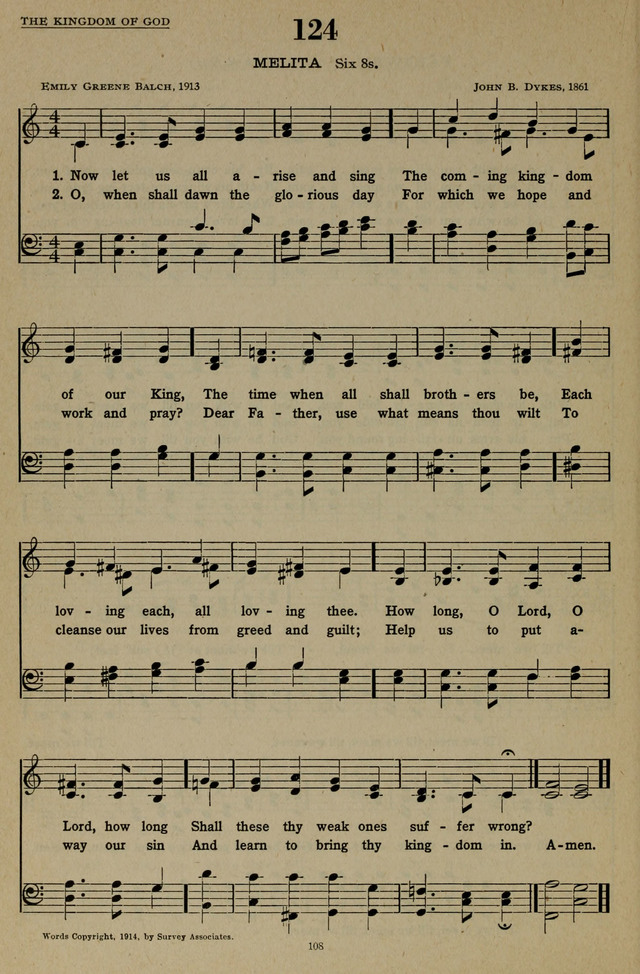 Hymns of the United Church page 108