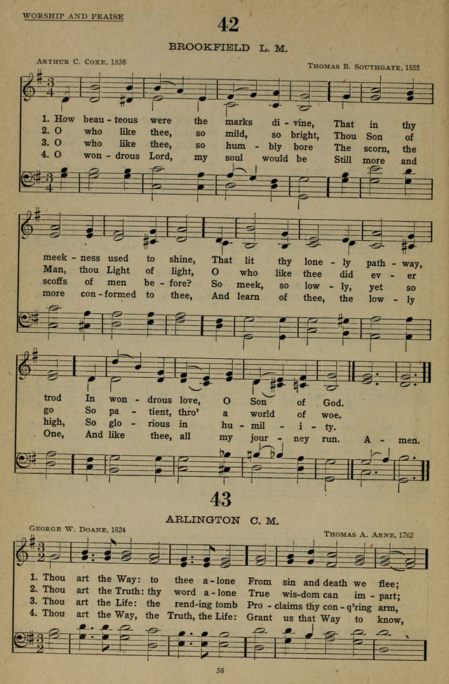 Hymns of the United Church page 38