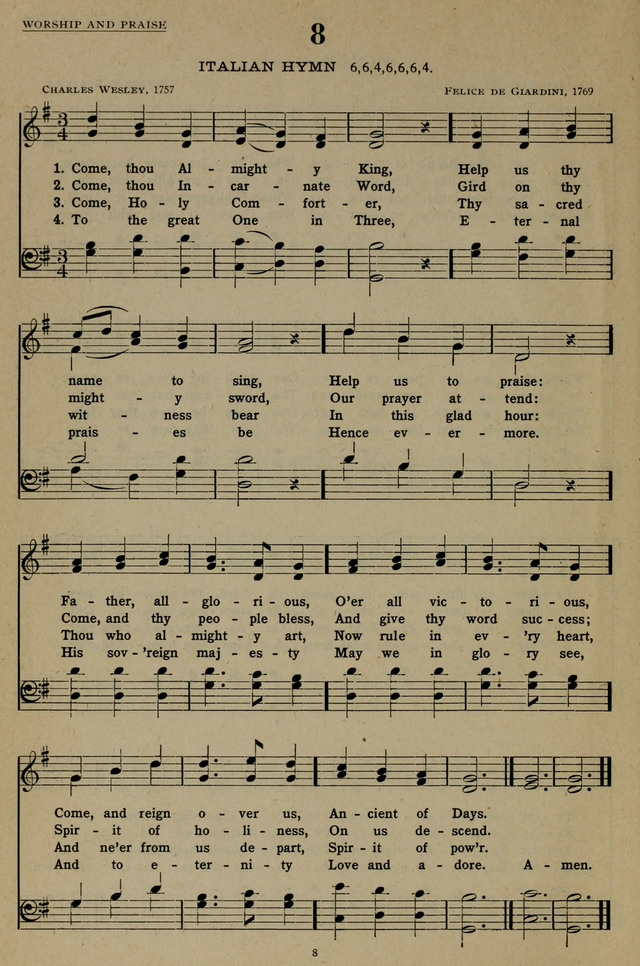 Hymns of the United Church page 8