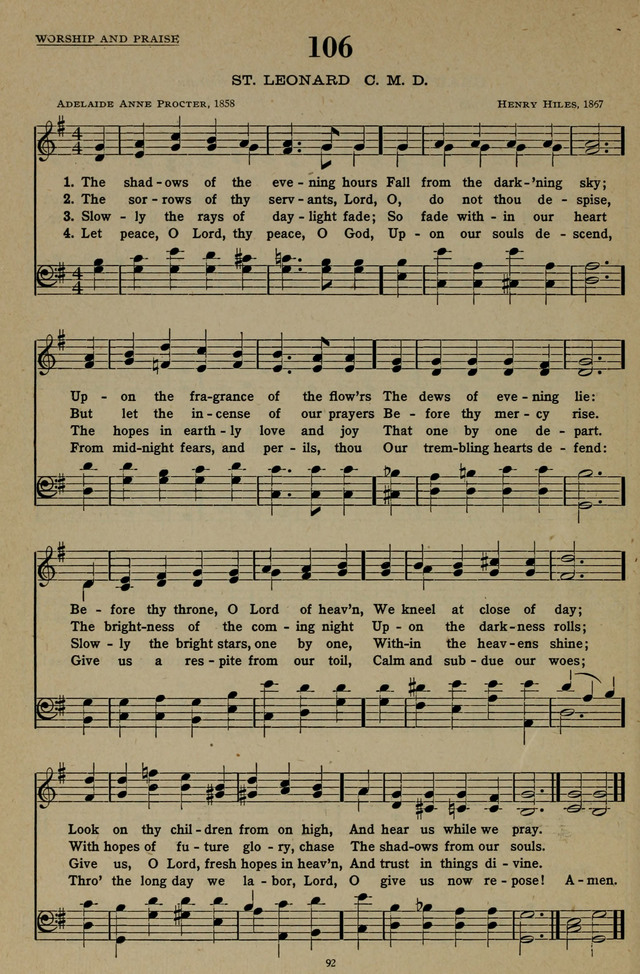 Hymns of the United Church page 92