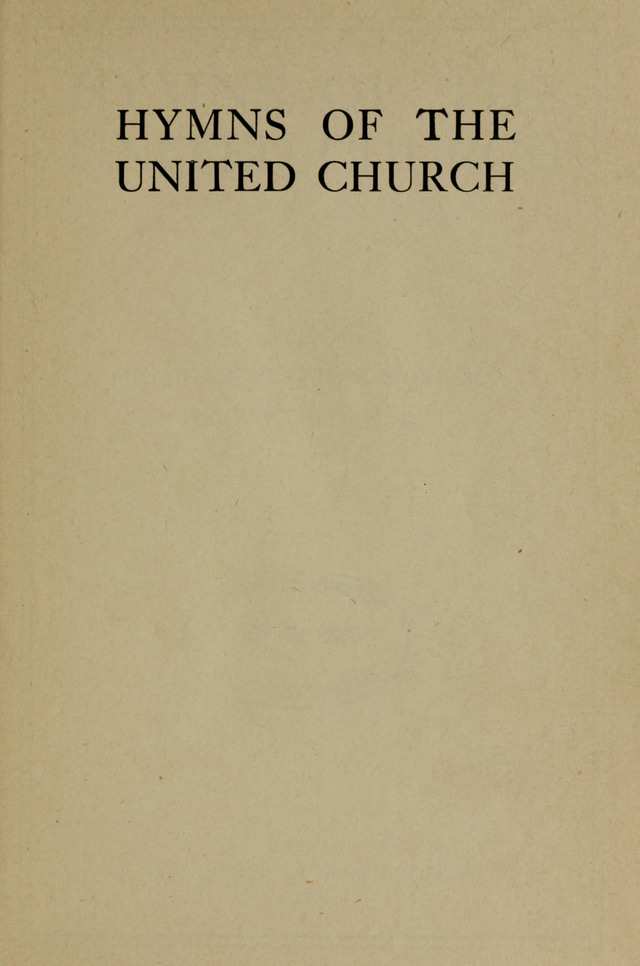 Hymns of the United Church page iv