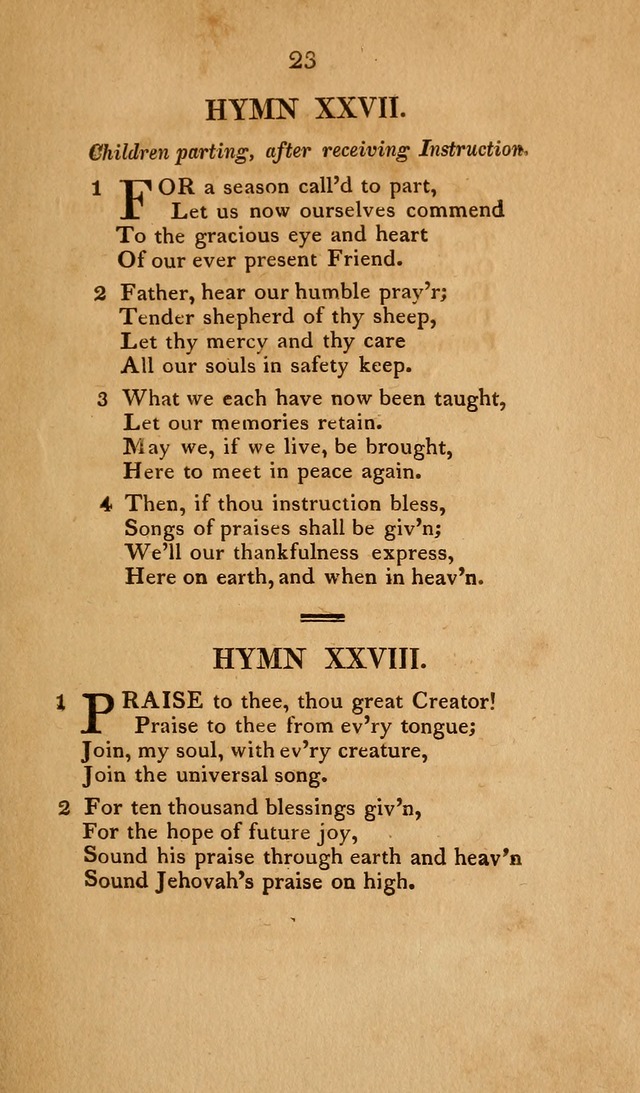 Hymns for the Use of Children page 23