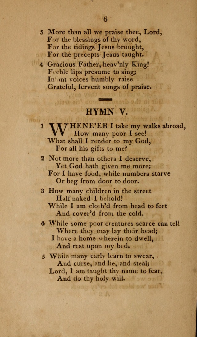 Hymns for the Use of Children page 6