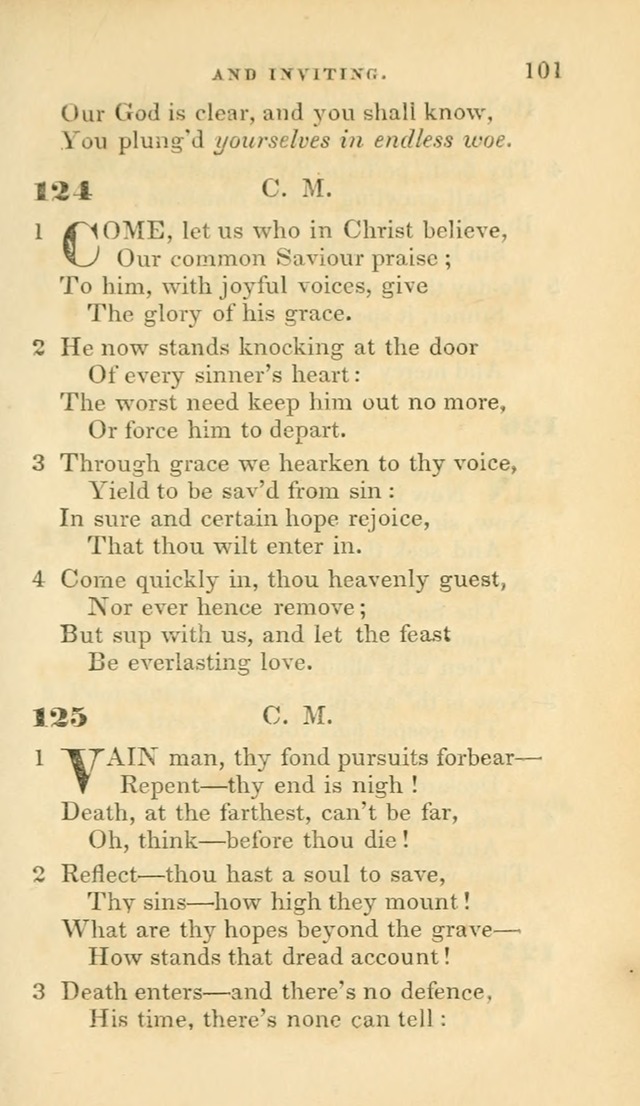 Hymns selected from various authors: for the use of the Evangelical Association, and all lovers of pious devotion (5th ed.) page 101